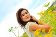 Photo: Beautiful young girl in summer fields Beautiful young girl in summer fields