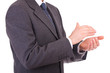Businessman clapping his hands.