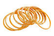 Bangle, Indian bracelets isolated on the white background