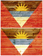 Vintage wall flag of Antigua and Barbuda
