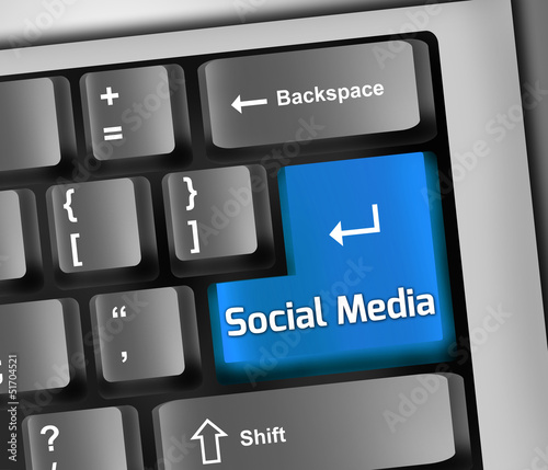 Illustration: Keyboard Illustration "Social Media" Keyboard Illustration "Social Media"