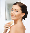 woman with soap