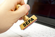 Stempel mit SEPA