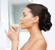 woman with soap