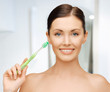 woman with toothbrush