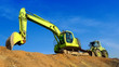 Foto: Bagger vor blauem Himmel Bagger vor blauem Himmel