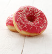 Fresh tasty donuts with glaze