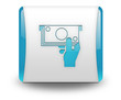 Illustration: Light Blue 3D Effect Icon "ATM - Automated Teller Machine" Light Blue 3D Effect Icon "ATM - Automated Teller Machine"