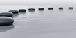 Row of stones leading to the horizont