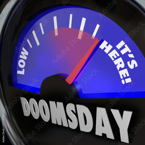 Illustration: Doomsday Clock Gauge It's Here End of Days Time Doomsday Clock Gauge It's Here End of Days Time