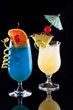 Bahama Mama and Blue Lagoon - Most popular cocktails series