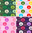 colourful peace seamless pattern