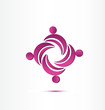 Teamwork leader people logo vector