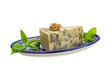 Dor blue cheese with herbs, nuts and honey