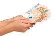 Hand with euro