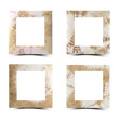 Illustration: Mulberry paper set of square with white background Mulberry paper set of square with white background