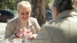 Video: Senior Female Friends At Outdoor Cafe Senior Female Friends At Outdoor Cafe