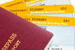 Boarding pass and passport