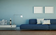 blaues Sofa