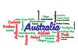 WEB ART DESIGN TAG CLOUD AUSTRALIA KANGAROO PLATYPUS 400