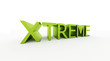 xtrem word rendered isolated