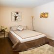 Bedroom with furnishings in a new house.