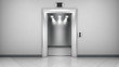 Opening doors in modern elevator