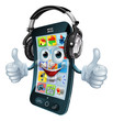 Vektor: Music headphones phone Music headphones phone