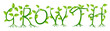 Growth plant typography concept