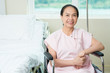 Smiling female patient