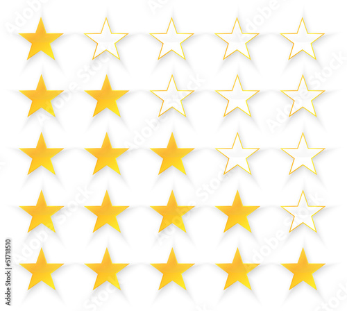 Vector: Five Stars Quality Set Five Stars Quality Set