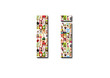 lot of people portraits - letter I large size