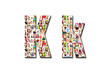 lot of people portraits - letter K large size