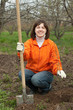  gardener plants tree  in  garden