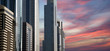 Modern skyscrapers, Sheikh zayed road, Dubai, UAE
