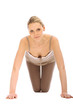 Blondine beim Sport machen