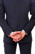 Businessman turning his back.