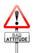 Illustration: Bad attitude concept. Bad attitude concept.