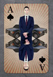Photo: Playing card with the businessman Playing card with the businessman