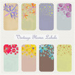 Set of Flower Vintage Labels