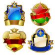 Gold-framed labels