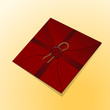 Vintage paper envelope with sealing wax stamp
