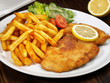 Paniertes Schnitzel mit Pommes Frites