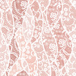 Lace vector fabric seamless pattern with lines and flowers