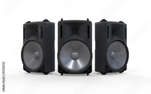 Illustration: Audio Speakers Isolated on White Background Audio Speakers Isolated on White Background