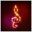 Abstract musical note, music concept.