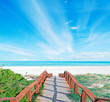 walk path and clouds