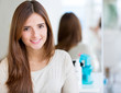 Beautiful woman at the hairdresser