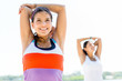 Women doing stretching exercises
