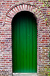 Front Door of a Beautiful Red Brick House